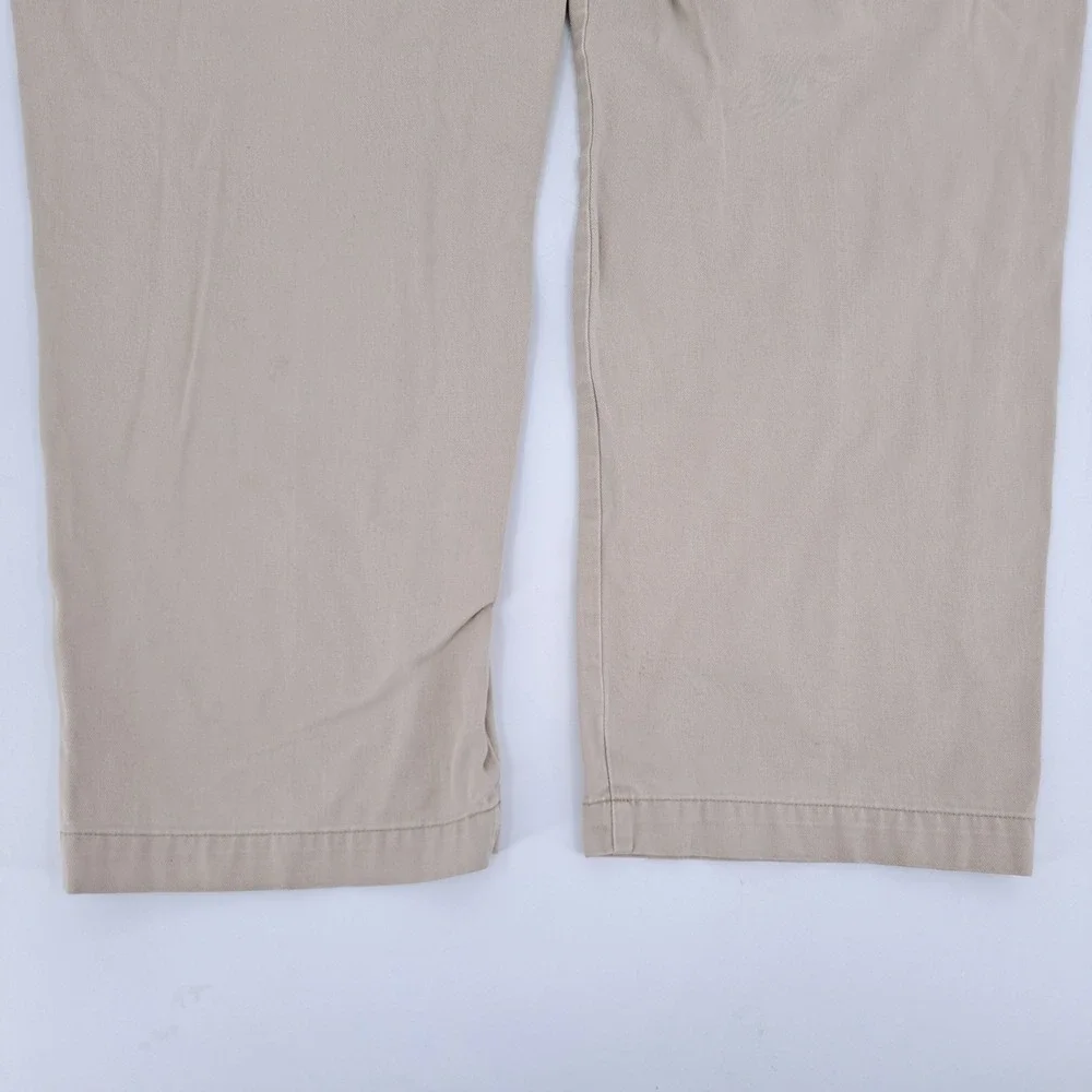 Polo Ralph Lauren Chino Pants Mens 36x30 Cotton Khaki Pleated Straight Leg Tan - Picture 10 of 11